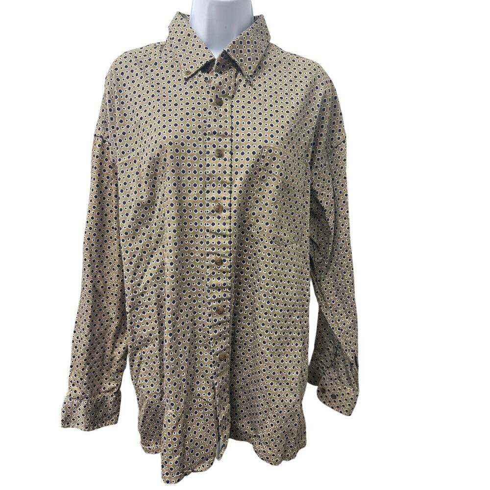 Single needle tailoring 100 percent cotton salmon river vintage tan big tall men